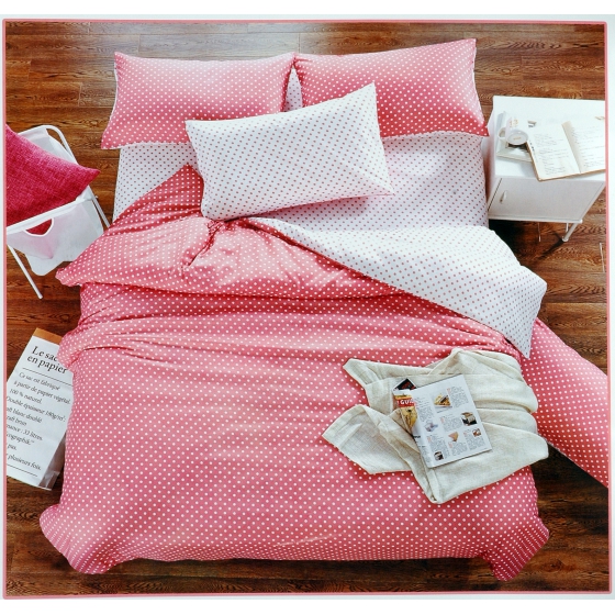 Kétszínű pettyes 6 vagy 7 részes ágynemű garnitúra