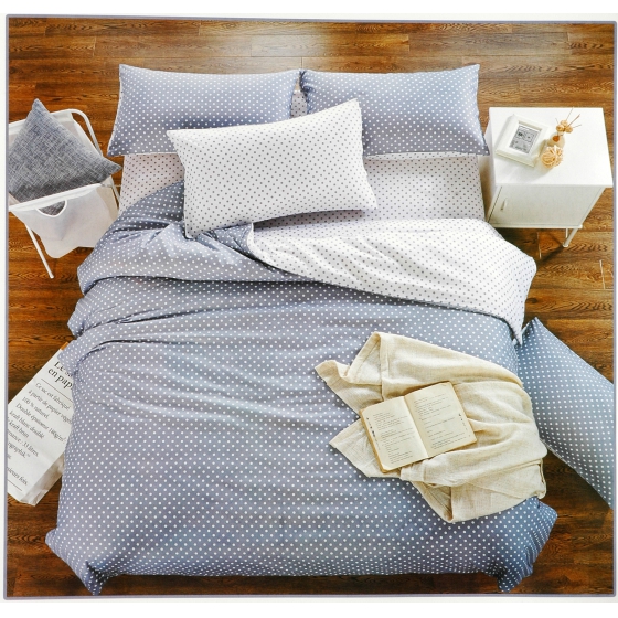 Kétszínű pettyes 6 vagy 7 részes ágynemű garnitúra